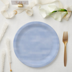Prato De Papel Padrão de Céu Azul Claro
