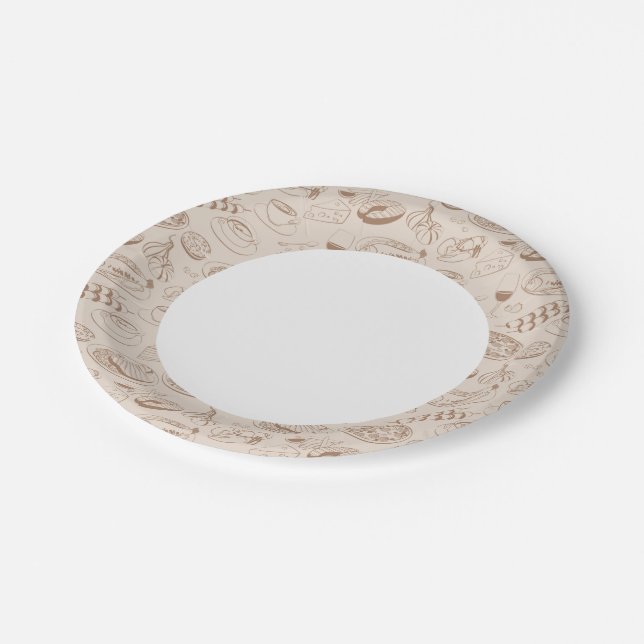 Prato De Papel Padrão de Comida 3 (Inclinado)