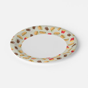 Prato De Papel Padrão de Comida rápida 2
