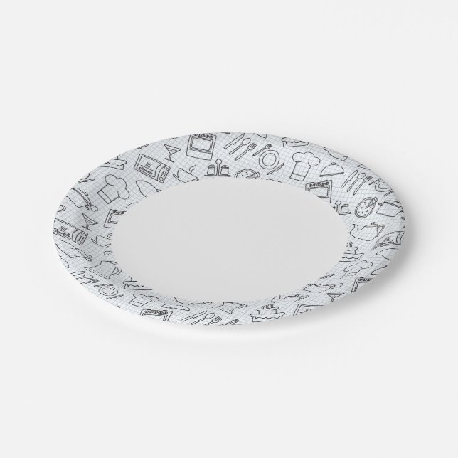 Prato De Papel Padrão de cozinha 4 (Inclinado)