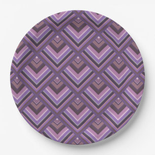 Prato De Papel Padrão de escala de faixas Mauve