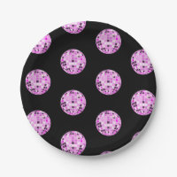 Padrão de Esfera de Disco Roxo Rosa Moderno Preto