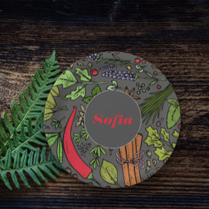 Prato De Papel Padrão de especiarias nome personalizado chapas de