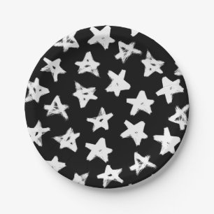 Prato De Papel Padrão de estrelas