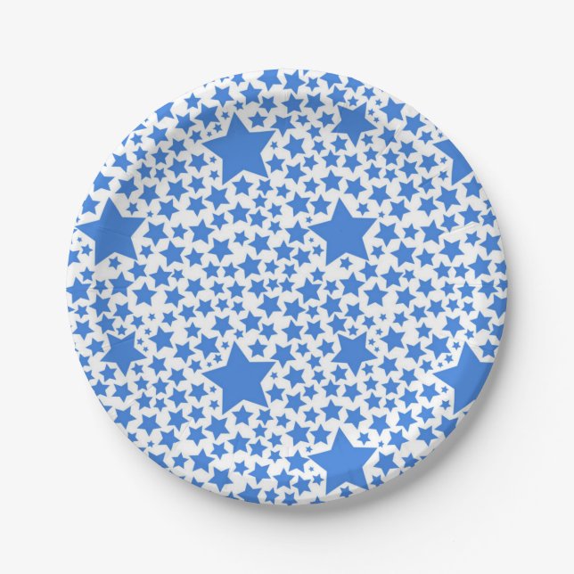 Prato De Papel Padrão de estrelas (Frente)