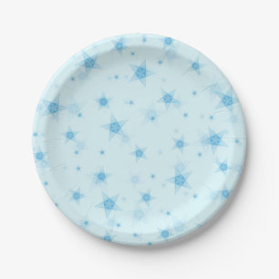 Prato De Papel Padrão de estrelas