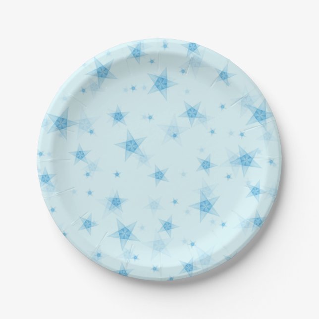 Prato De Papel Padrão de estrelas (Frente)