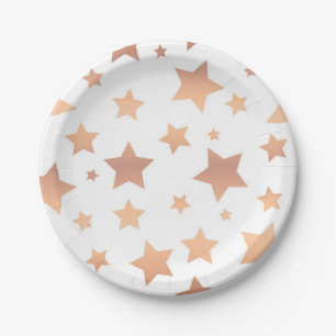 Prato De Papel Padrão de estrelas