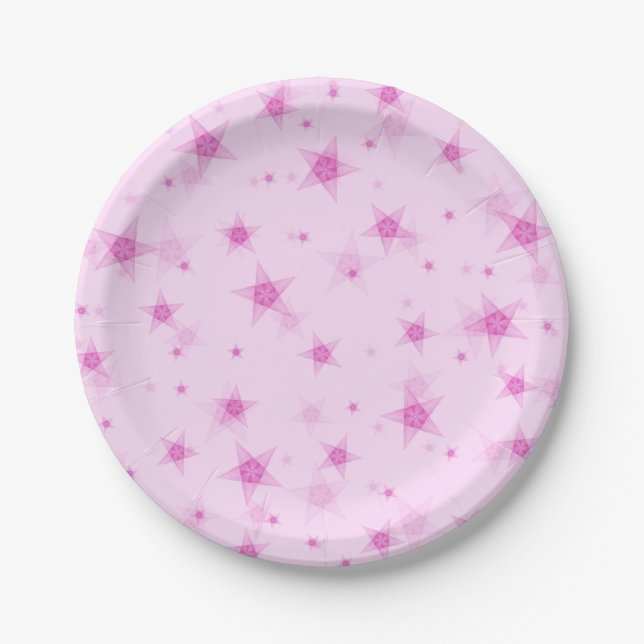 Prato De Papel Padrão de estrelas (Frente)