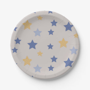 Prato De Papel Padrão de estrelas