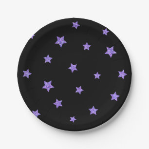 Prato De Papel Padrão de estrelas