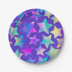 Prato De Papel Padrão de estrelas