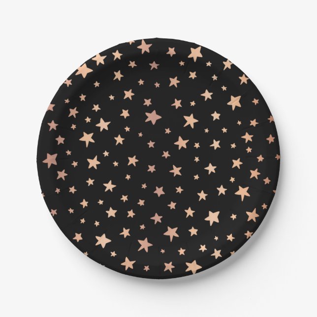Prato De Papel Padrão de estrelas (Frente)