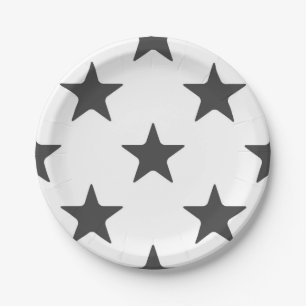 Prato De Papel Padrão de estrelas