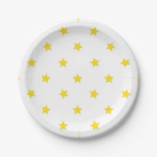 Prato De Papel Padrão de estrelas