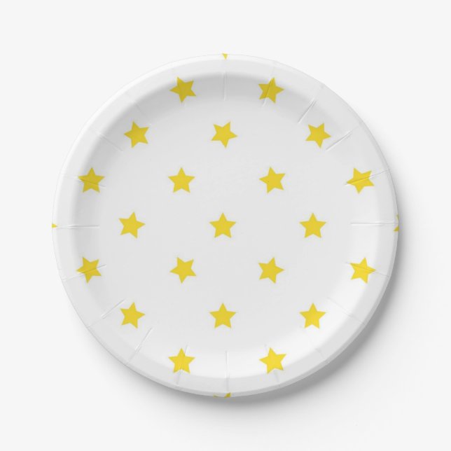 Prato De Papel Padrão de estrelas (Frente)