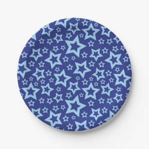 Prato De Papel Padrão de estrelas