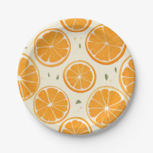 Padrão de Fatias de Laranja Fresca – Fruta Cítrica
