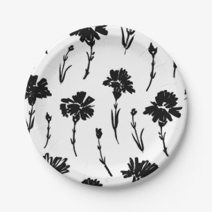Prato De Papel Padrão de flor
