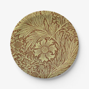 Prato De Papel Padrão de Flor Antiga Marigold de William Morris