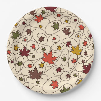 Prato De Papel Padrão de Folha de Carapaça Cutânea de Queda Whims