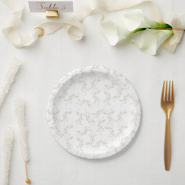 Prato De Papel Padrão De Folha Decorativa De Suíno Botânico
