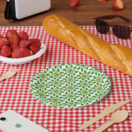 Prato De Papel Padrão De Folha, Padrão De Folhas, Folhas Verdes