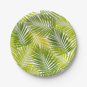 Prato De Papel Padrão de folhas