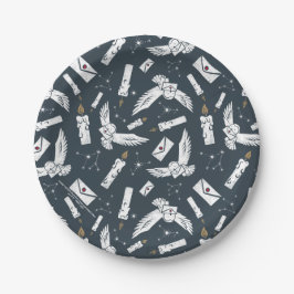 Prato De Papel Padrão de Harry Potter™ Hedwig Entregando Cartas