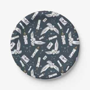 Prato De Papel Padrão de Harry Potter™ Hedwig Entregando Cartas