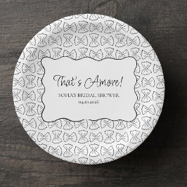 Prato De Papel Padrão de Massa Que Amor Italiano Chá de Noiva