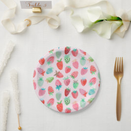 Prato De Papel Padrão de morango doce Berry Sweet