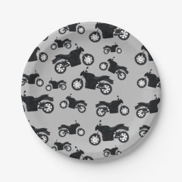 Prato De Papel Padrão de motocicleta