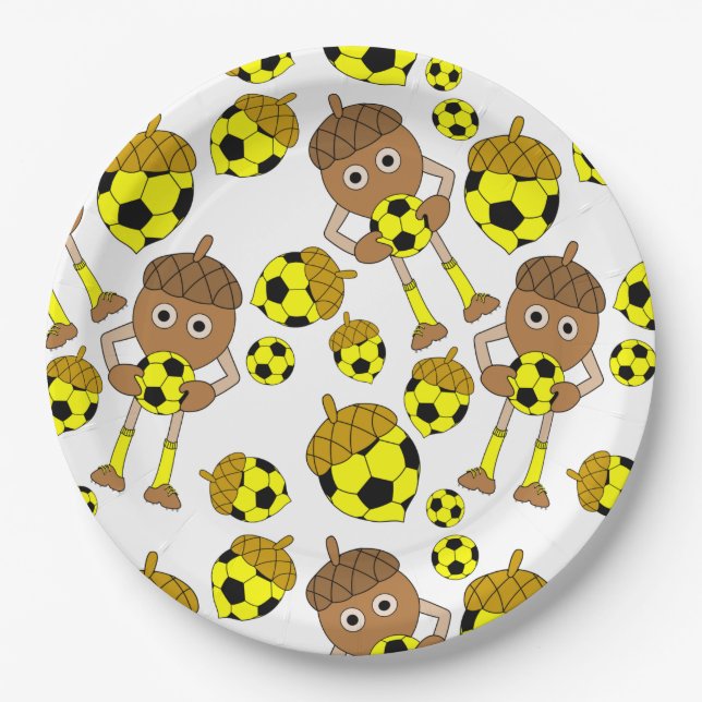 Prato De Papel Padrão de Nut de Futebol (Frente)