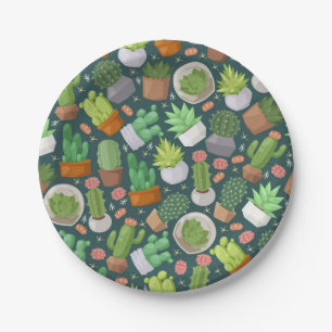 Prato De Papel Padrão de planta