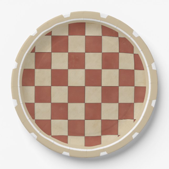 Prato De Papel Padrão de quadro de verificação (Frente)