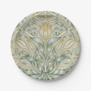 Prato De Papel Padrão de Romã Antiga Lírio de William Morris