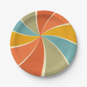 Prato De Papel Padrão de Roteiros de Estilo de Pintura Mistura de