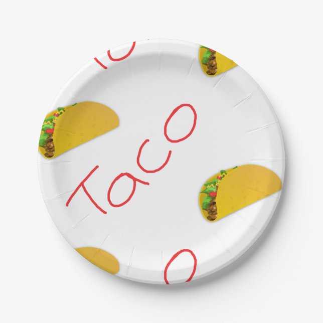 Prato De Papel Padrão de taco ativado (Frente)