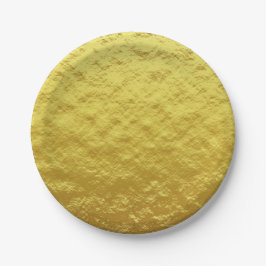Prato De Papel Padrão de Textura Dourada (Brilho Luxuoso do Ouro)