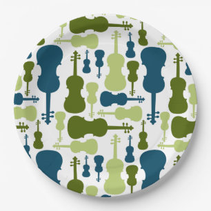 Prato De Papel Padrão de Violino