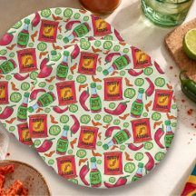 Padrão Divertido de Comida Apimentada
