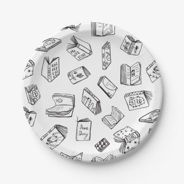 Prato De Papel Padrão do livro (Frente)