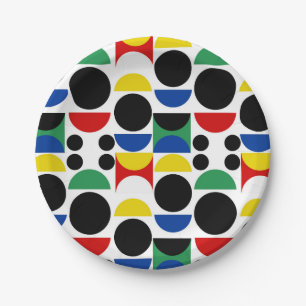Prato De Papel Padrão do século de Médio Bauhaus escandinavo