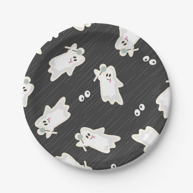 Prato De Papel padrão fantasma (Frente)
