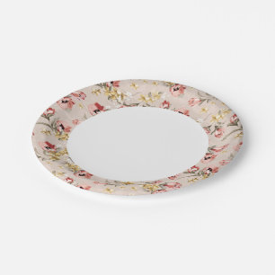 Prato De Papel Padrão floral Abstrato Elegance 3