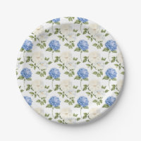 Padrão Floral de Hortênsia Azul