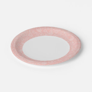 Prato De Papel Padrão floral decorativo