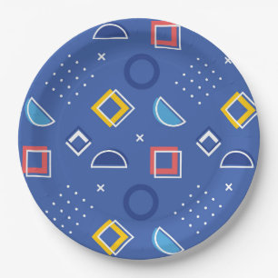 Prato De Papel Padrão Geométrico 3