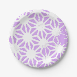 Prato De Papel Padrão geométrico lilac